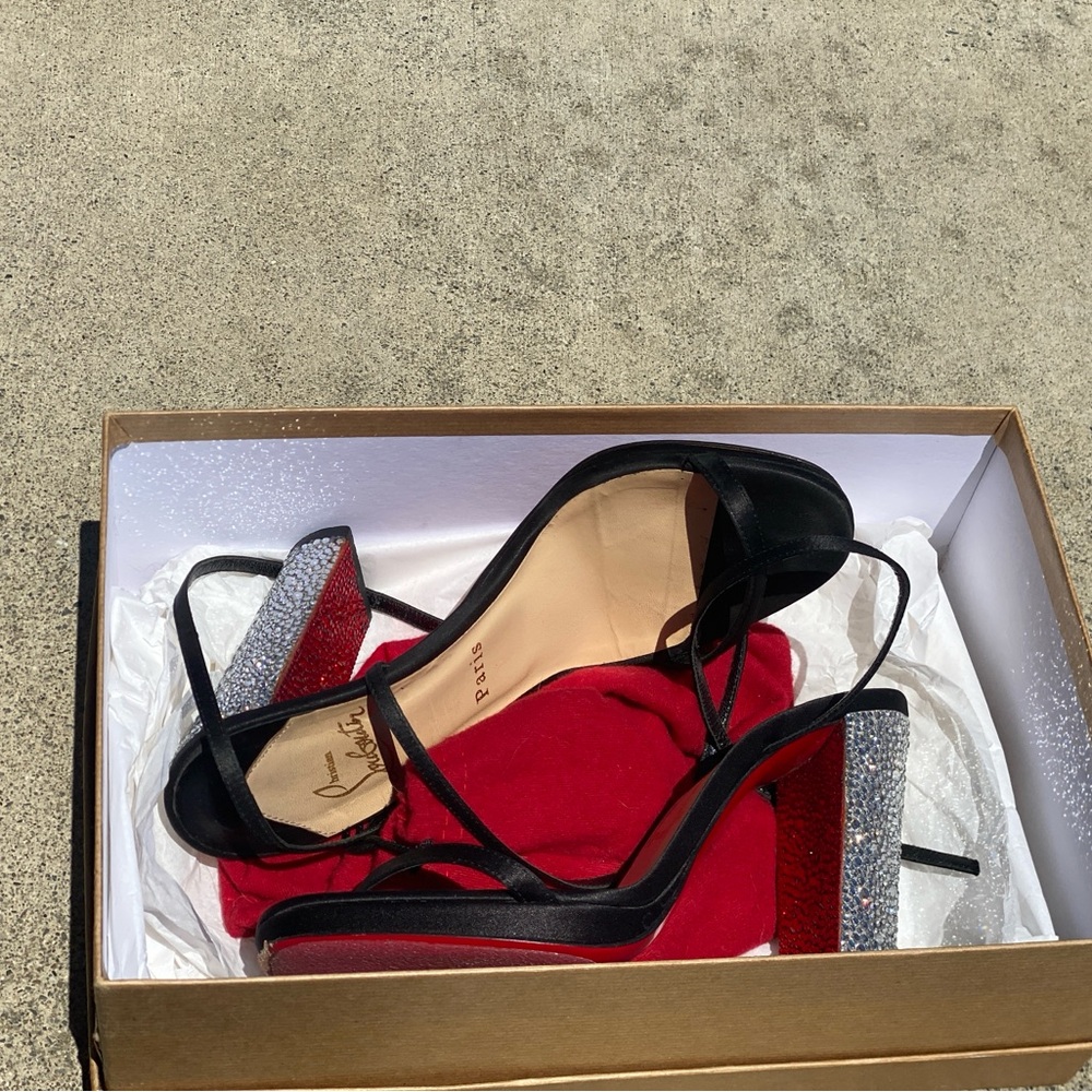 Au Palace Christian Louboutin Satin Heels